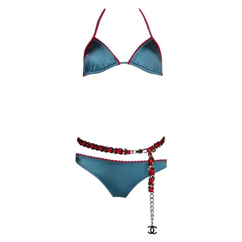 chanel binini|Chanel graphic swimwear.